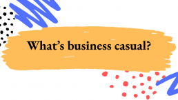 image of Power Point slide: What's business casual?