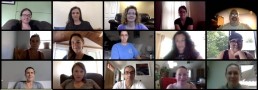 screenshot of smiling teacher faces in zoom gallery view