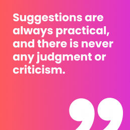 White text on magenta background: 