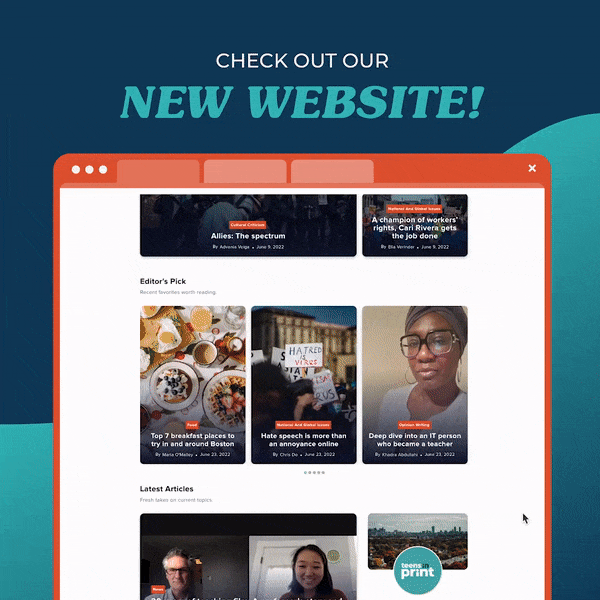Animated GIF of scrolling through the new tip website