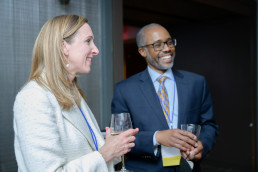 Board members Caitlin and Phillip at Pros&Conversation