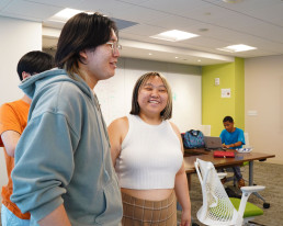 students laughing together